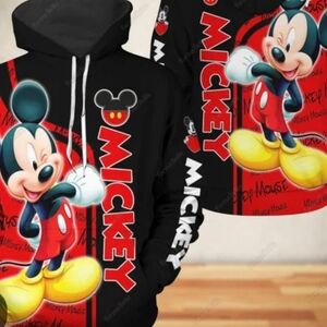 Mickey Mouse Black Zip Up Hoodie